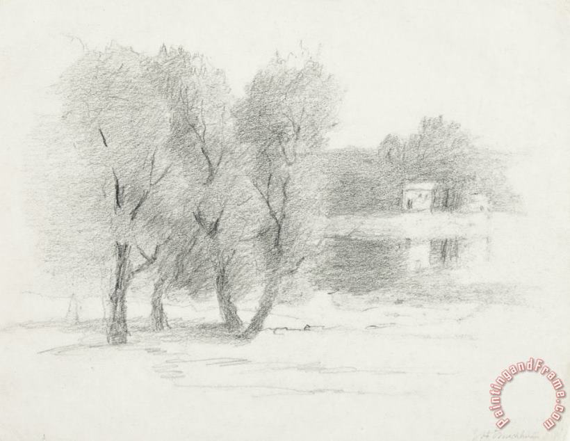 John Henry Twachtman  Landscape - late 19th-early 20th century Art Print