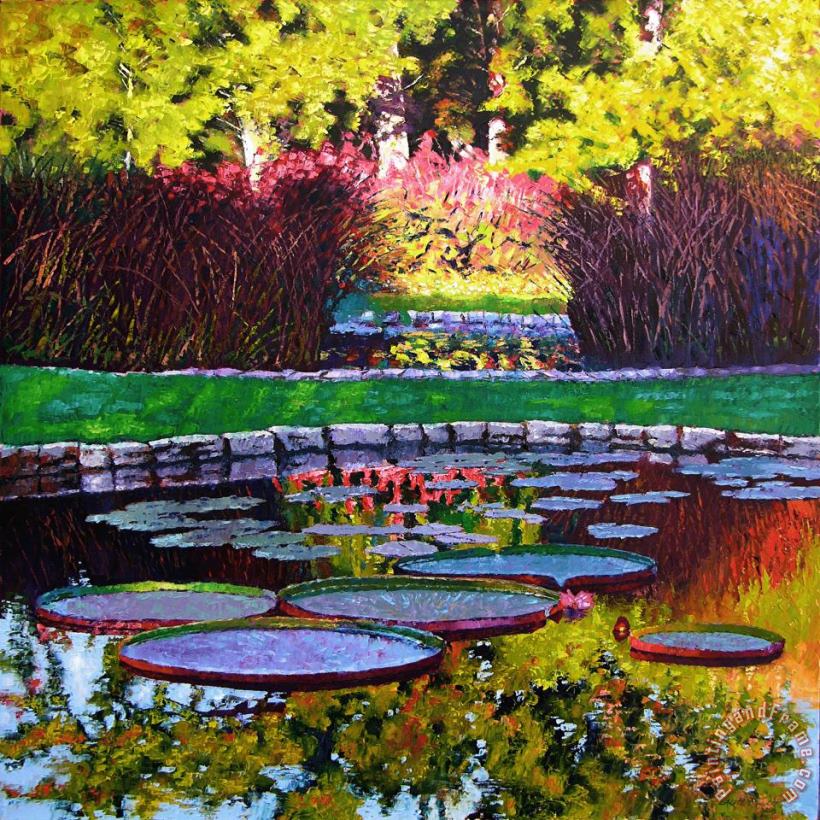 John Lautermilch Garden Ponds - Tower Grove Park Art Painting