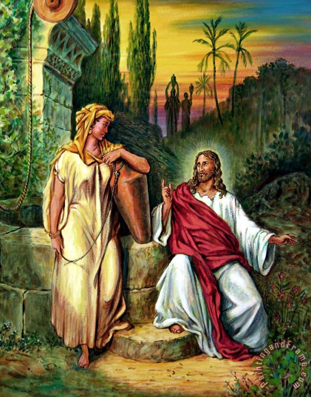 Jesus and the Woman at the Well painting - John Lautermilch Jesus and the Woman at the Well Art Print