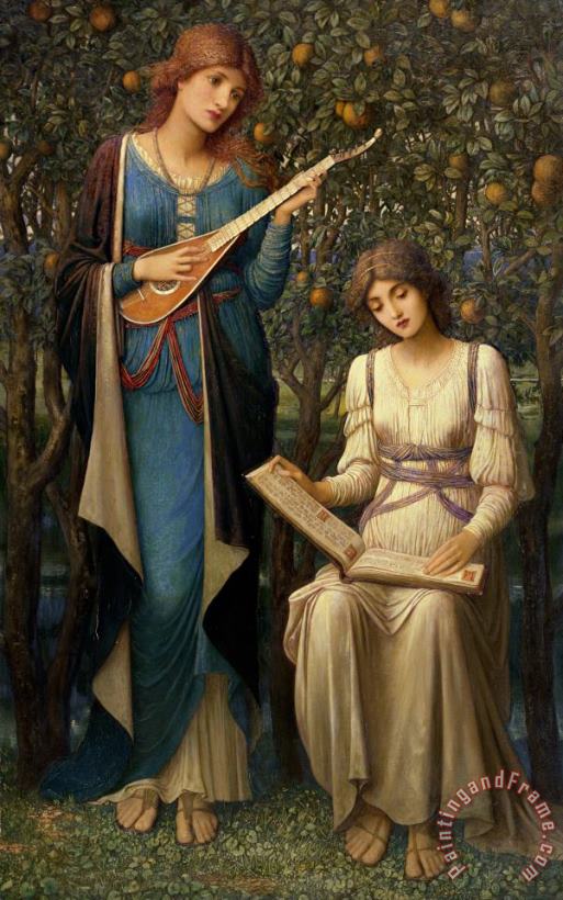 When Apples were Golden and Songs were Sweet but Summer had Passed Away painting - John Melhuish Strudwick When Apples were Golden and Songs were Sweet but Summer had Passed Away Art Print