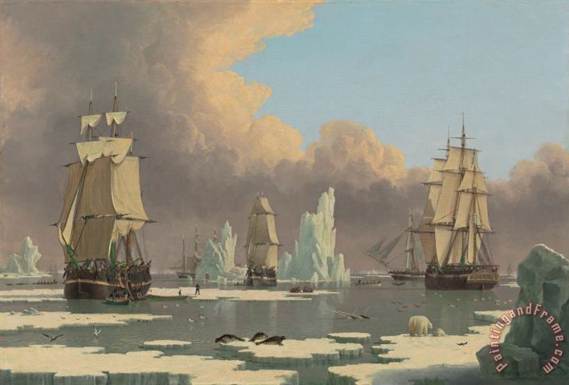 The Northern Whale Fishery painting - John of Hull Ward The Northern Whale Fishery Art Print