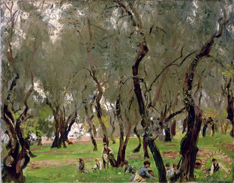 The Olive Grove painting - John Singer Sargeant The Olive Grove Art Print