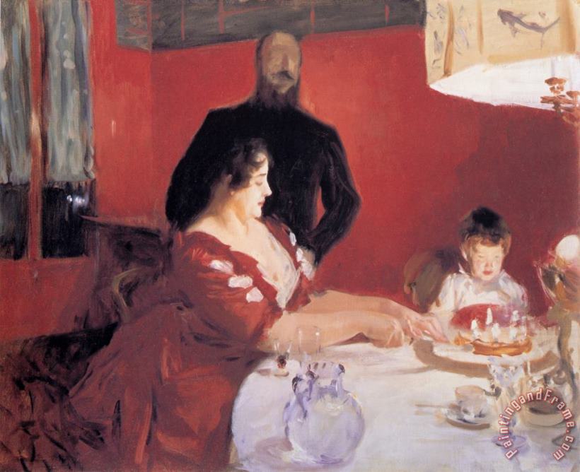 John Singer Sargent Fate Familiale The Birthday Party Art Painting