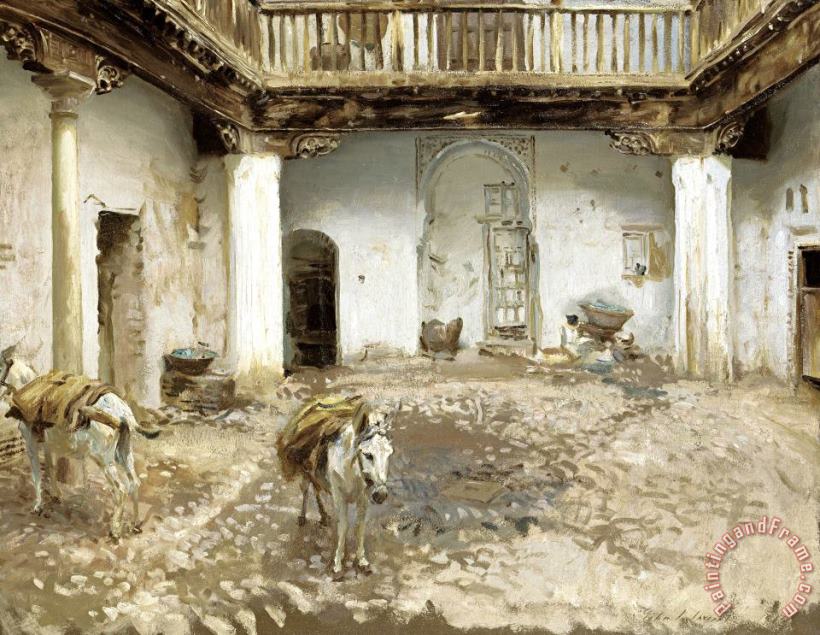 John Singer Sargent Moorish Courtyard Art Painting