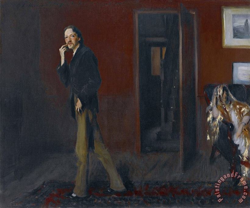 Robert Louis Stevenson And His Wife painting - John Singer Sargent Robert Louis Stevenson And His Wife Art Print