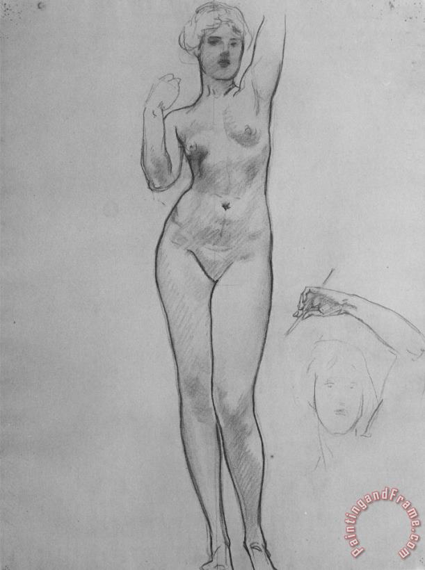 John Singer Sargent Studies of Aphrodite for Aphrodite And Eros Art Painting