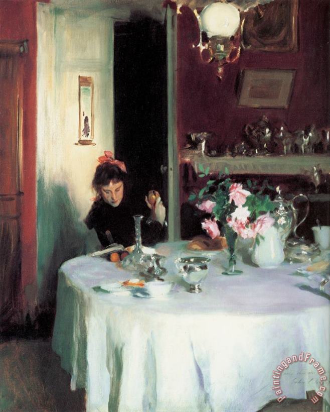 The Breakfast Table painting - John Singer Sargent The Breakfast Table Art Print