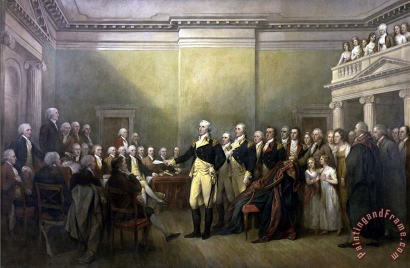 John Trumbull General George Washington Resigning His Commission Art Painting