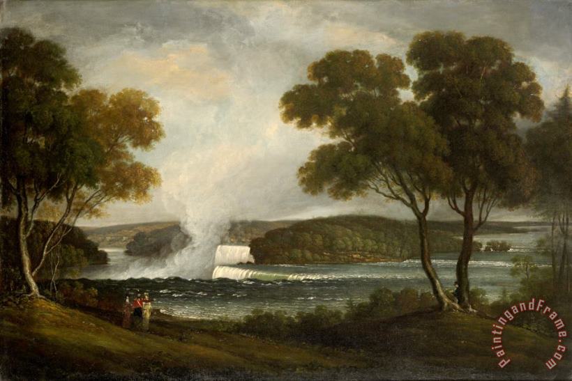 John Trumbull Niagara Falls From an Upper Bank on The British Side Art Painting