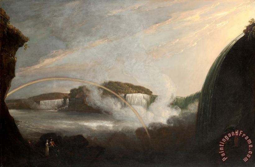 John Trumbull Niagara Falls From Below The Great Cascade on The British Side, 1808 Art Painting