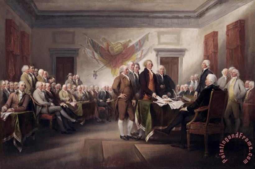 John Trumbull The Declaration of Independence, July 4, 1776 Art Painting