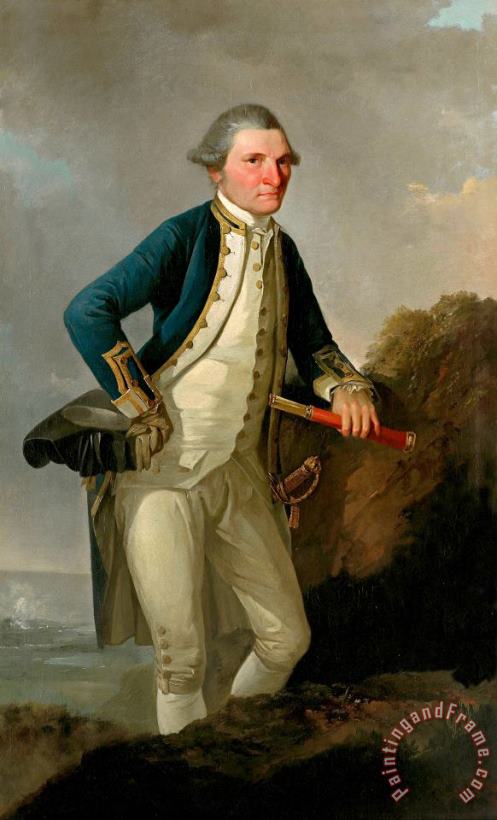 Portrait of Captain James Cook painting - John Webber Portrait of Captain James Cook Art Print