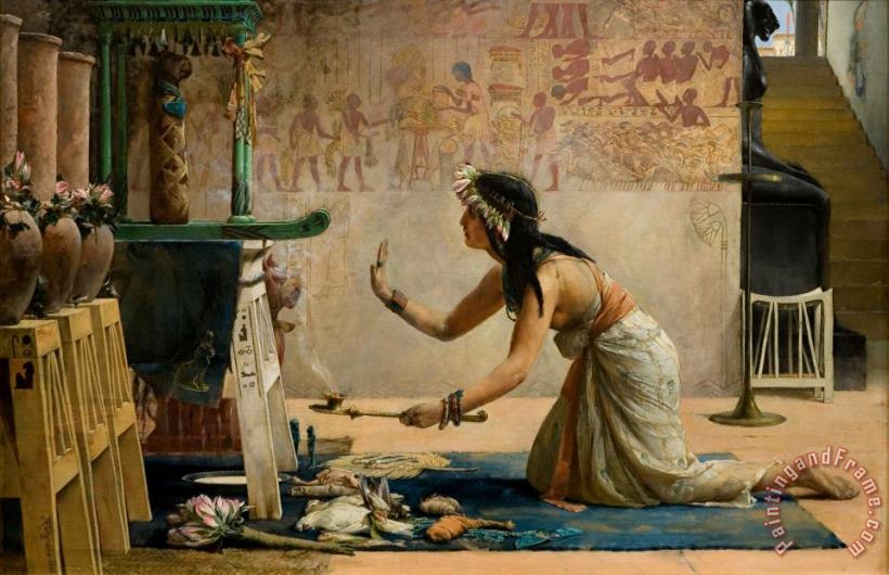 The Obsequies of an Egyptian Cat painting - John Weguelin The Obsequies of an Egyptian Cat Art Print