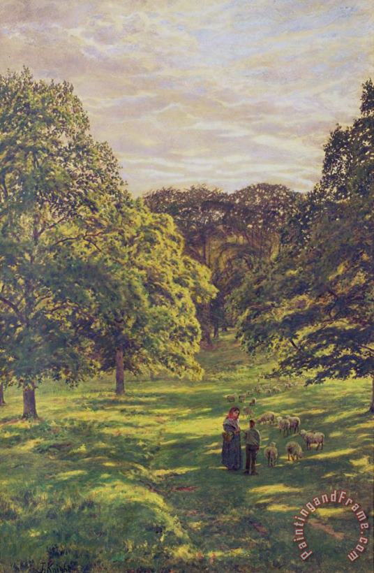 John William Buxton Knight Meadow Scene Art Print
