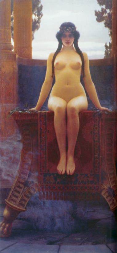 The Delphic Oracle painting - John William Godward The Delphic Oracle Art Print