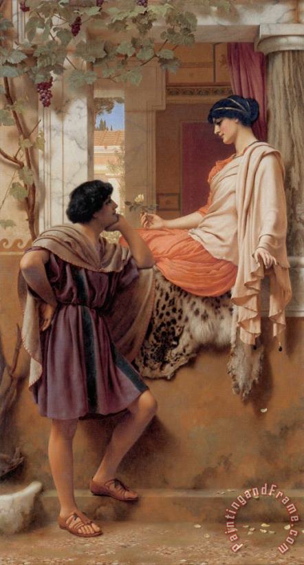 The Old, Old Story painting - John William Godward The Old, Old Story Art Print