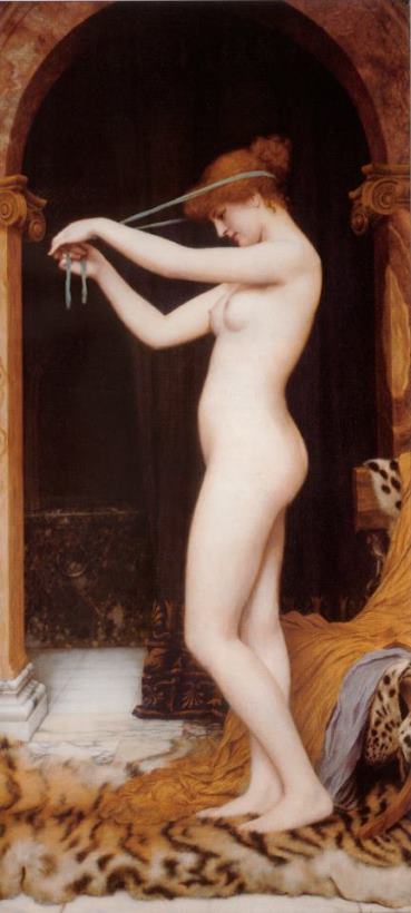 John William Godward Venus Binding Her Hair Art Print