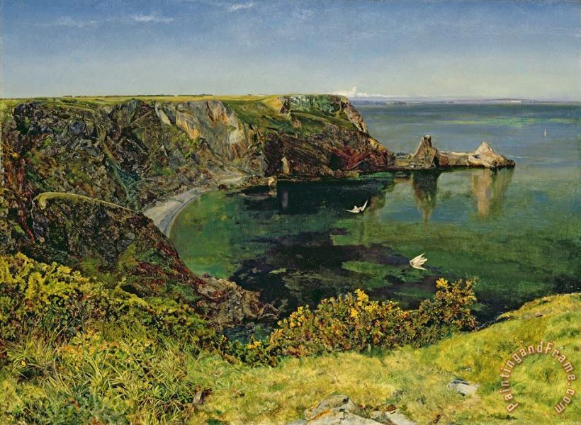 Anstey's Cove Devon painting - John William Inchbold Anstey's Cove Devon Art Print