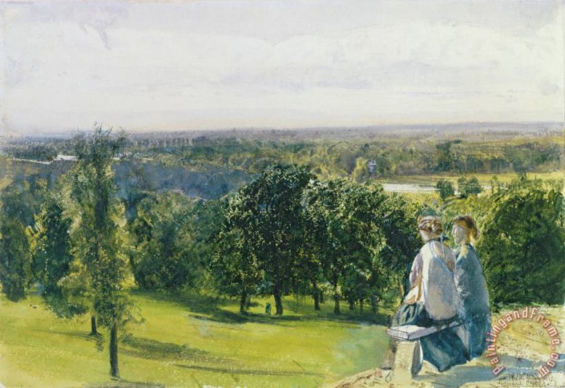 John William Inchbold In Richmond Park Art Painting