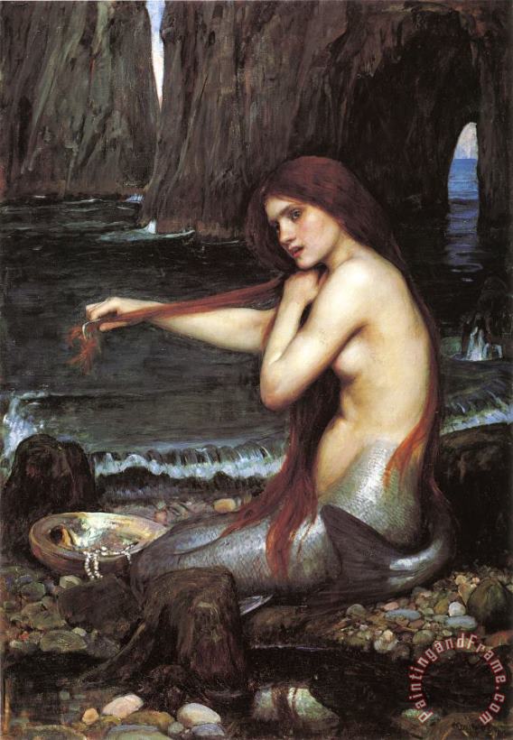 John William Waterhouse A Mermaid Art Painting