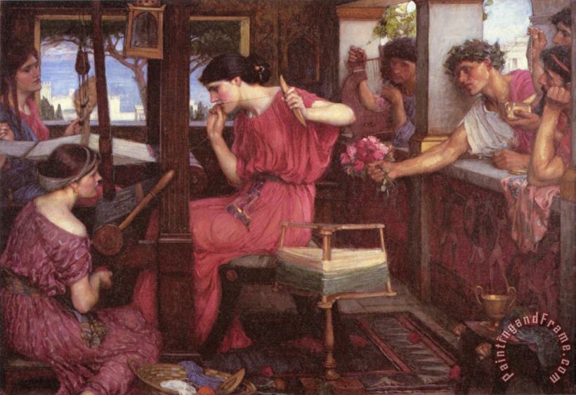 Penelope And The Suitors painting - John William Waterhouse Penelope And The Suitors Art Print