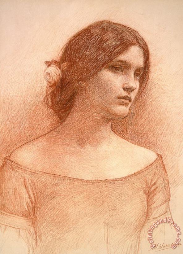 Study For The Lady Clare painting - John William Waterhouse Study For The Lady Clare Art Print
