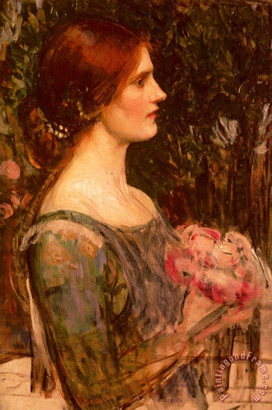 The Bouquet painting - John William Waterhouse The Bouquet Art Print