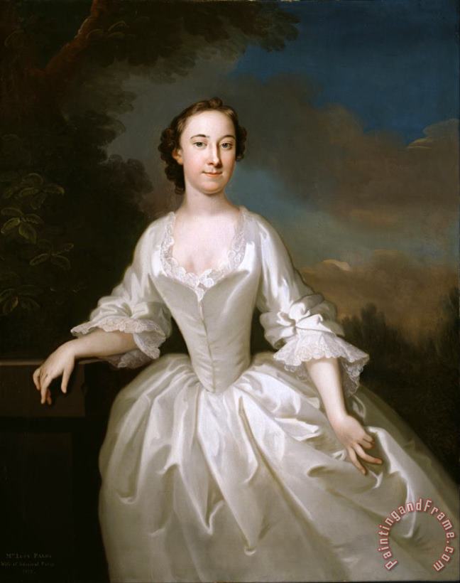 John Wollaston Portrait of Lucy Parry, Wife of Admiral Parry Art Painting