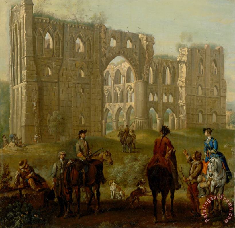 Rievaulx Abbey painting - John Wootton Rievaulx Abbey Art Print