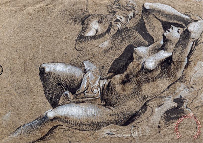 Jonas Umbach  Cupid And Psyche, Verso Female Nude Art Print