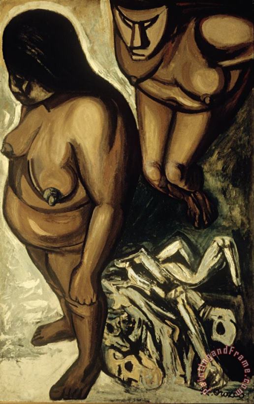 Indian Women, From The Los Teules Series painting - Jose Clemente Orozco Indian Women, From The Los Teules Series Art Print