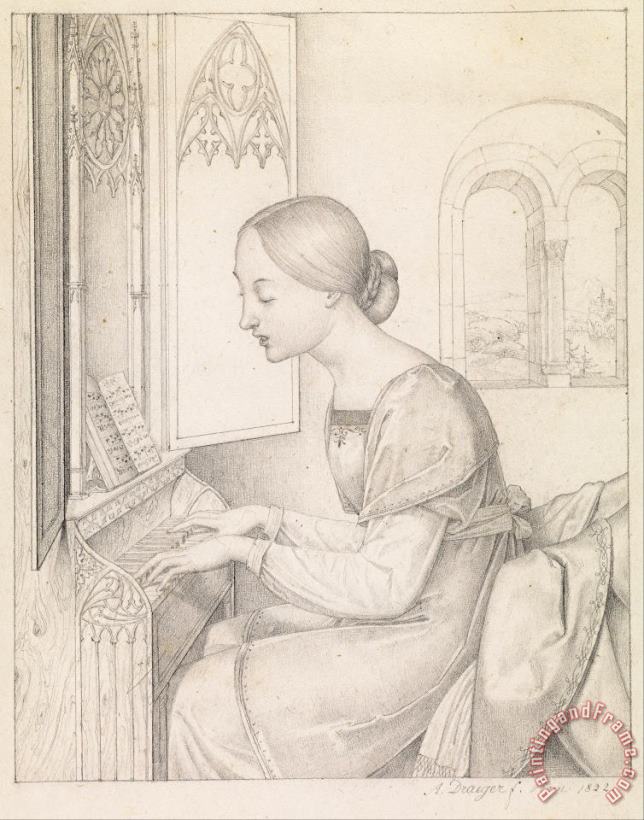 Joseph Anton Draeger  Saint Cecilia Art Print