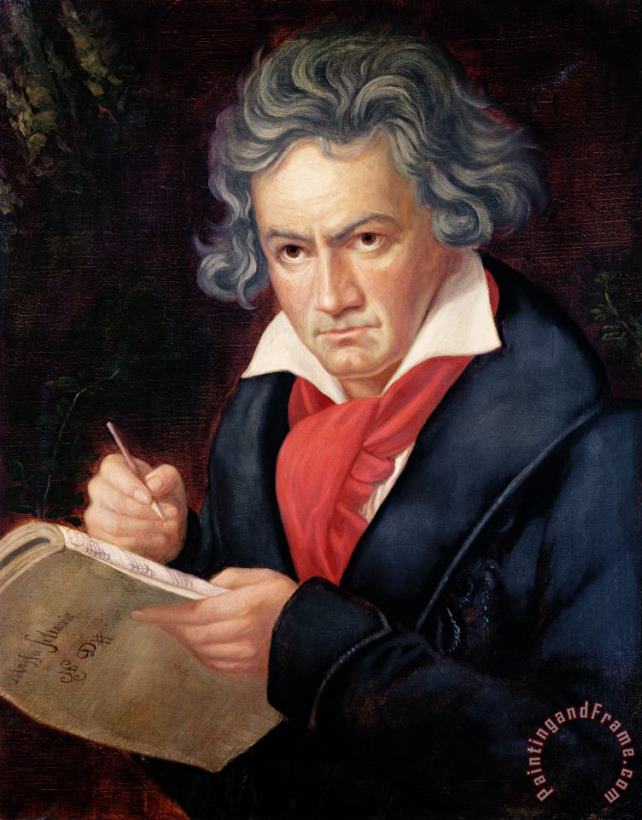 Ludwig van Beethoven Composing his Missa Solemnis painting - Joseph Carl Stieler Ludwig van Beethoven Composing his Missa Solemnis Art Print