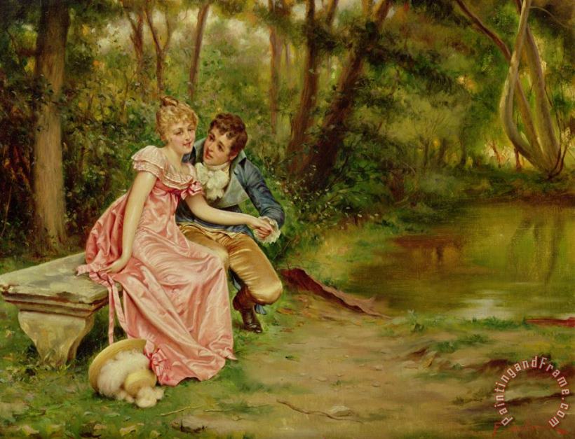 The Lovers painting - Joseph Frederick Charles Soulacroix The Lovers Art Print