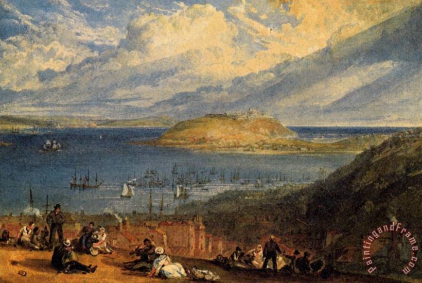 Falmouth Harbour, Cornwall painting - Joseph Mallord William Turner Falmouth Harbour, Cornwall Art Print
