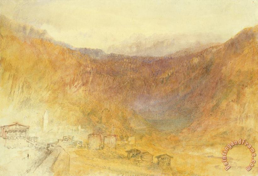The Brunig Pass from Meiringen painting - Joseph Mallord William Turner The Brunig Pass from Meiringen Art Print