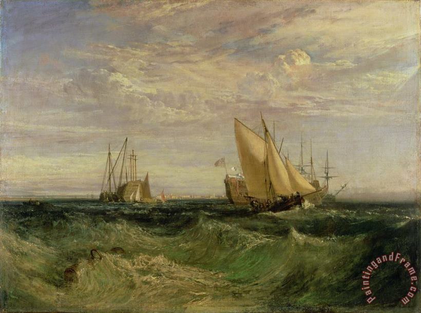 Joseph Mallord William Turner The Confluence of The Thames And The Medway Art Painting