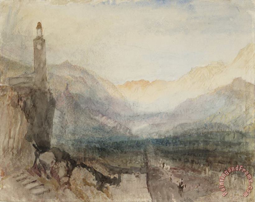 The Pass of The Splugen: Sample Study painting - Joseph Mallord William Turner The Pass of The Splugen: Sample Study Art Print