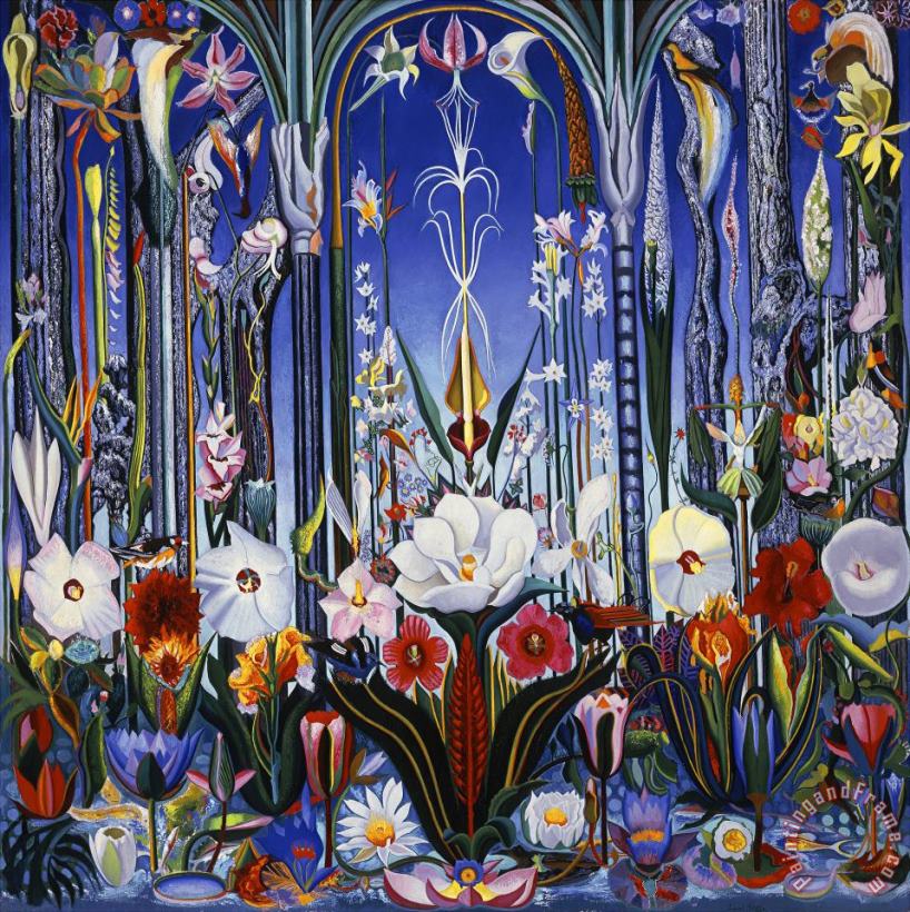 Flowers, Italy painting - Joseph Stella Flowers, Italy Art Print