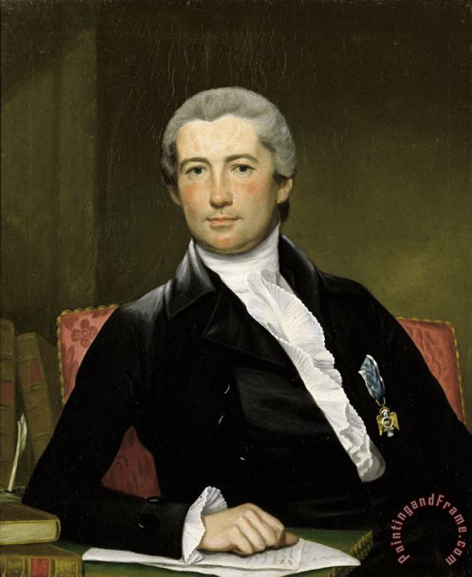 Joseph Wright  Portrait of General Giles Art Painting