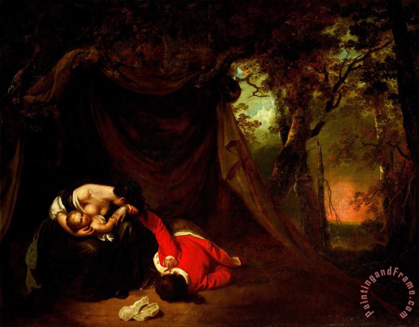 The Dead Soldier painting - Joseph Wright  The Dead Soldier Art Print