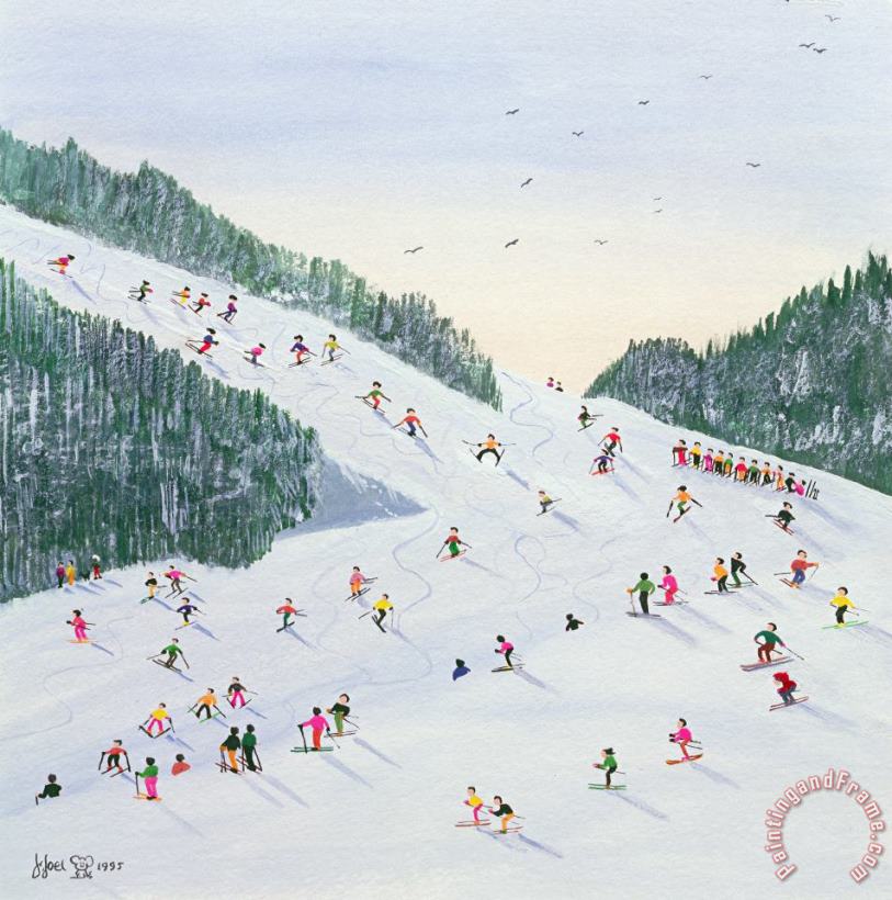 Ski Vening painting - Judy Joel Ski Vening Art Print