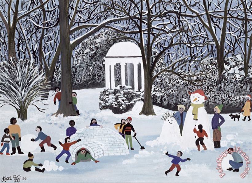 Snow Follies painting - Judy Joel Snow Follies Art Print