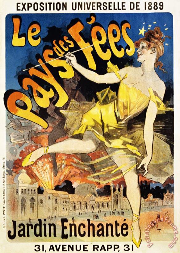 Le Pays Des Fees Poster painting - Jules Cheret Le Pays Des Fees Poster Art Print