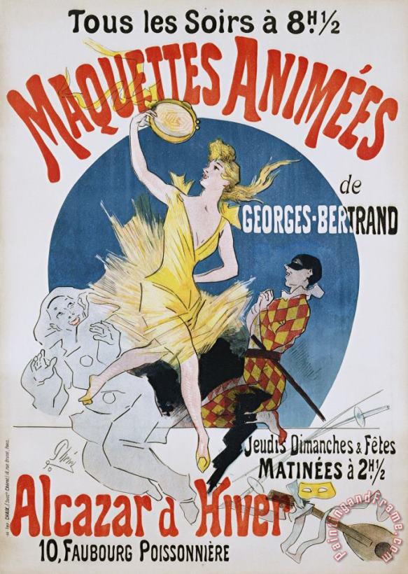 Jules Cheret Maquettes Animees De Georges Bertrand Poster Art Print