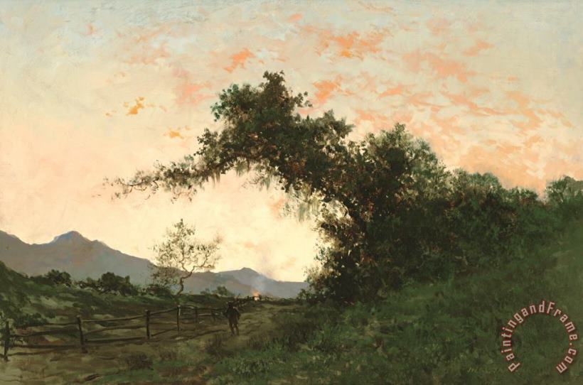 Marin Sunset, Back of Petaluma painting - Jules Tavernier Marin Sunset, Back of Petaluma Art Print