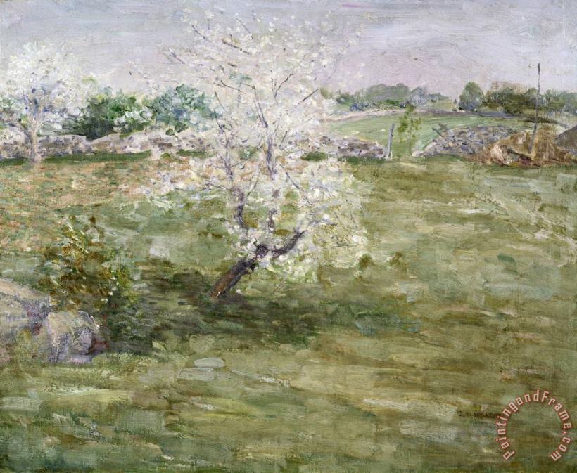 Orchard painting - Julian Alden Weir Orchard Art Print