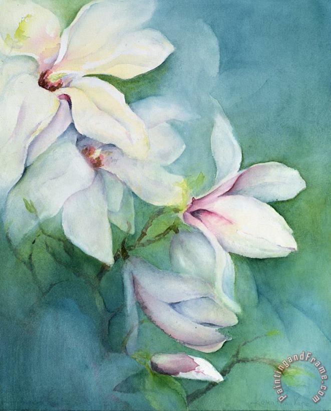 Magnolia Dedudata painting - Karen Armitage Magnolia Dedudata Art Print