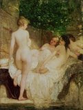 Karoly Lotz - After the Bath painting