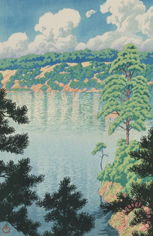Akisu Lake, Akita (akita Akisu Numa) painting - Kawase Hasui Akisu Lake, Akita (akita Akisu Numa) Art Print